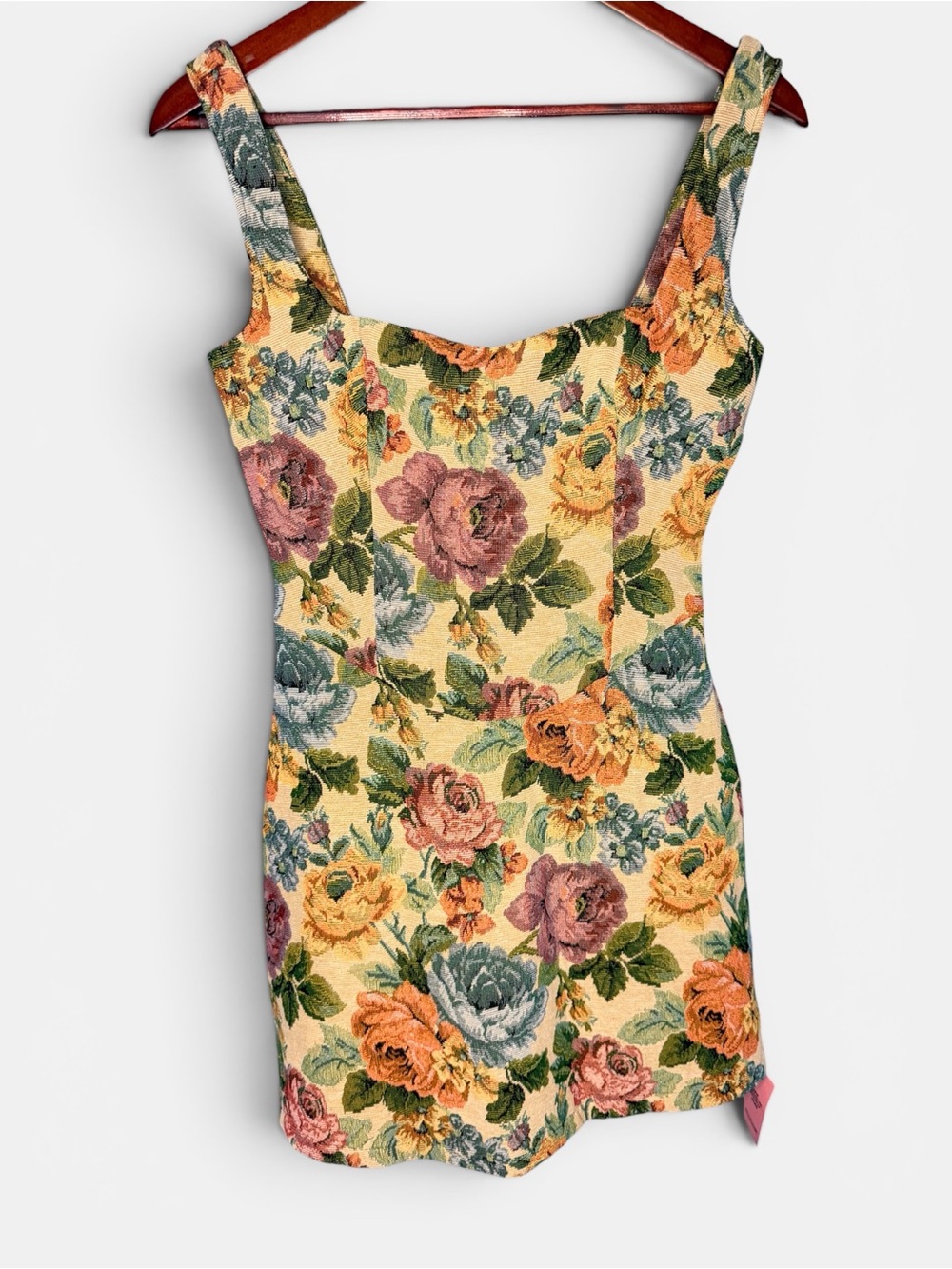 NWT PrettyLittleThing Floral Square-Neck Mini Dress | Size 4 - Picture 6 of 9